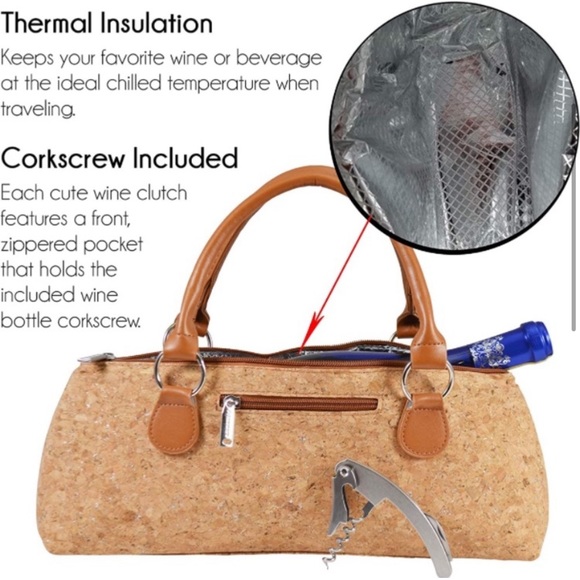 Wine Clutch Bag NWT - Picture 4 of 7